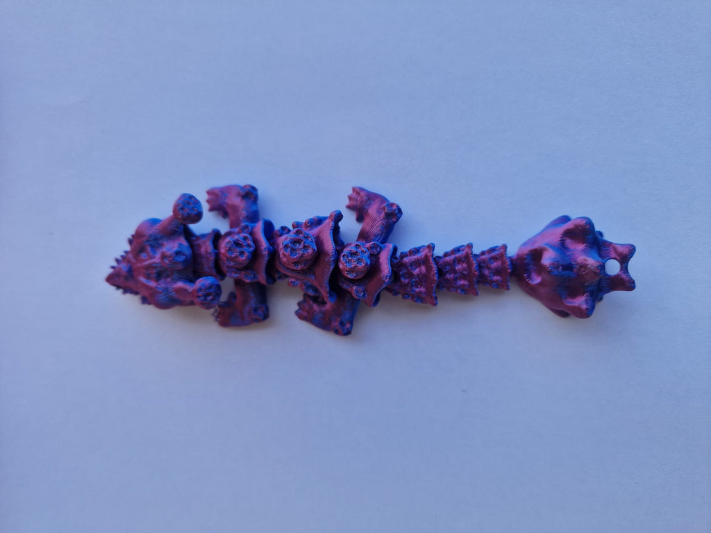 Dragón articulado antiestrés 3D – Figura coleccionable en PLA seda bicolor