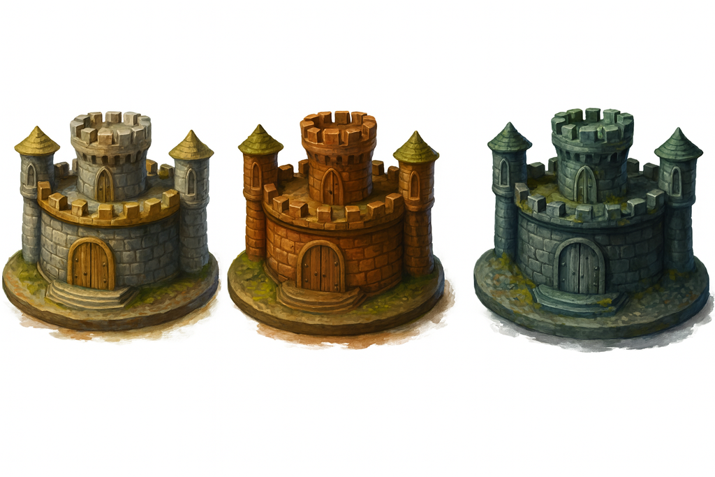 Castillo 3D en PLA para pintar