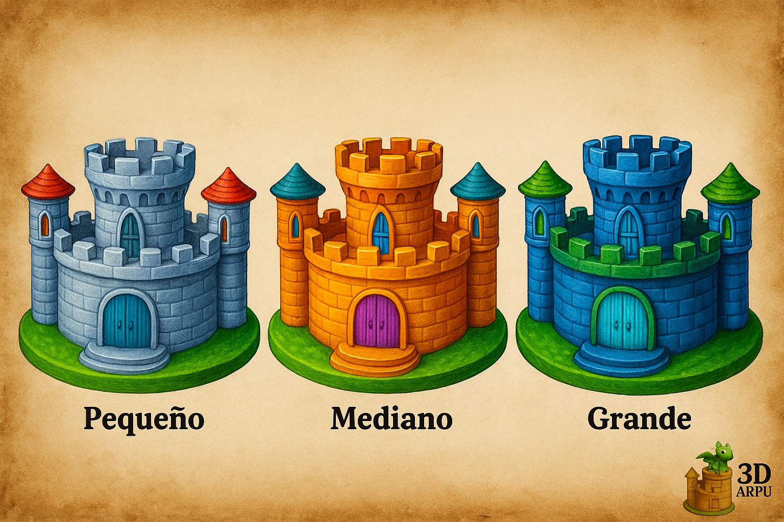 Castillo 3D en PLA para pintar
