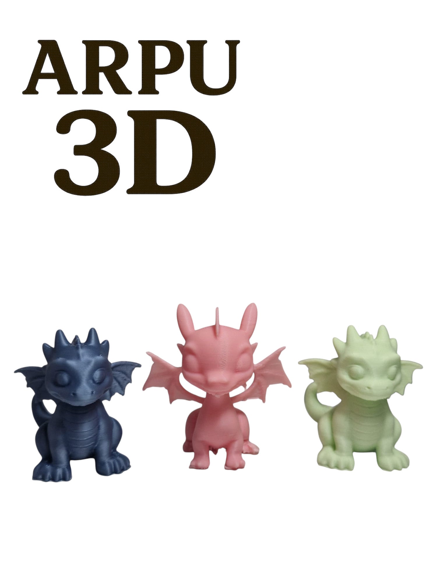 Pack 3 baby dragones en PLA