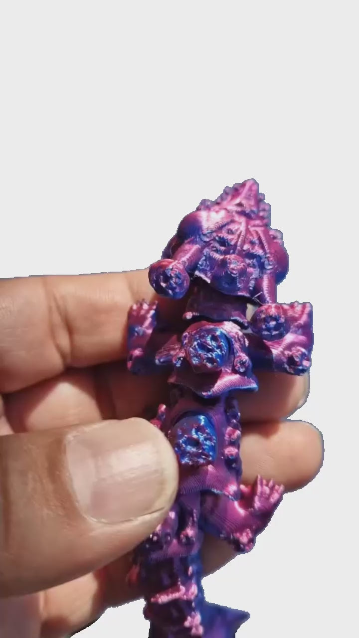 Dragón articulado antiestrés 3D – Figura coleccionable en PLA seda bicolor